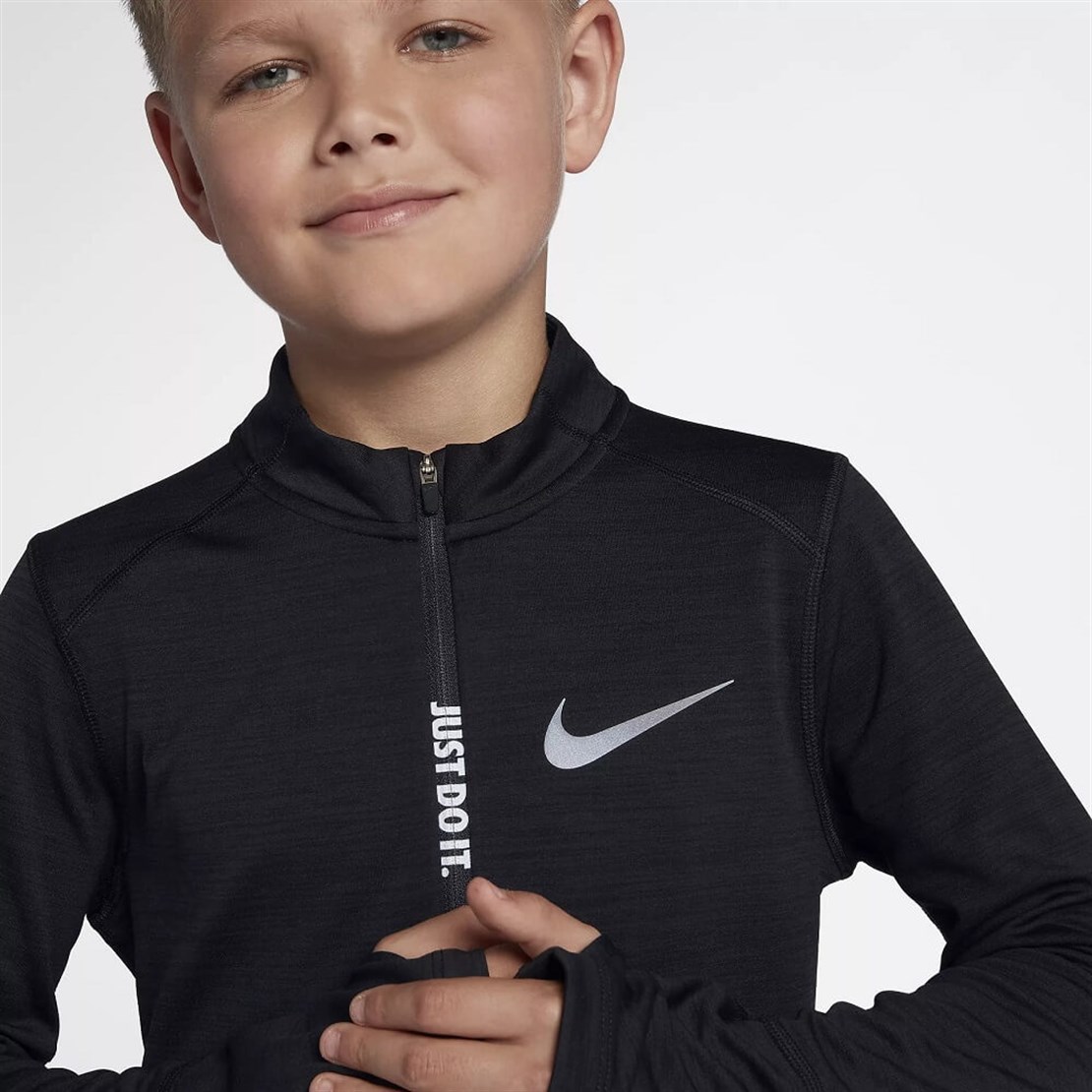 Nike Yarım Fermuarlı Erkek Çocuk Koşu Üstü