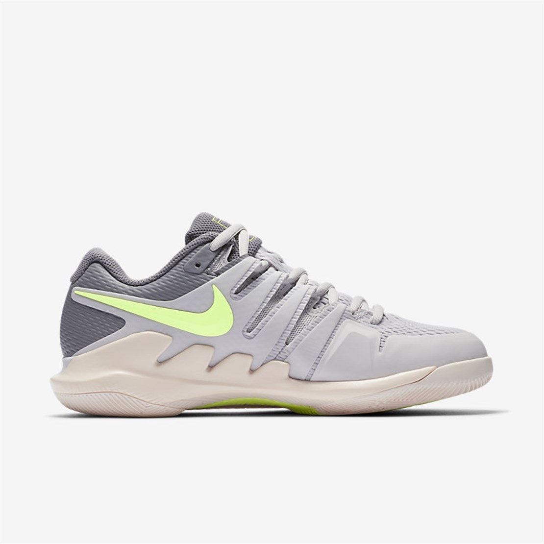 Nike Air Zoom Vapor X Gri Ye il Clay Kad n Tenis Ayakkab s Merit Spor