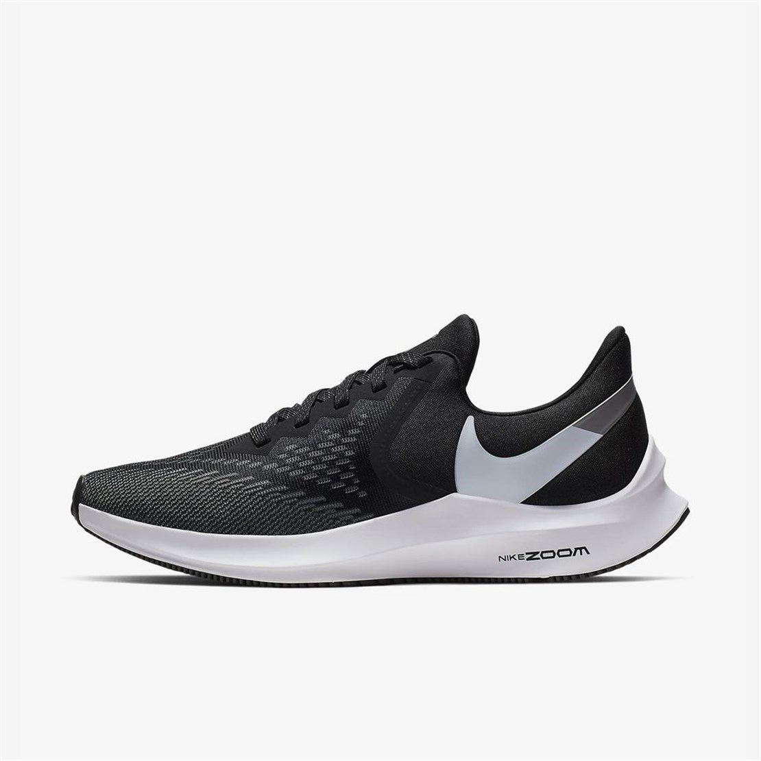 Nike Zoom Winflo 6 Kadın Koşu Ayakkabısı | Siyah/Beyaz | Meritspor