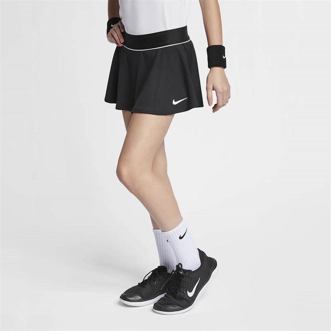 Nike Flouncy Kız Çocuk Tenis Eteği | Siyah | Merit Spor