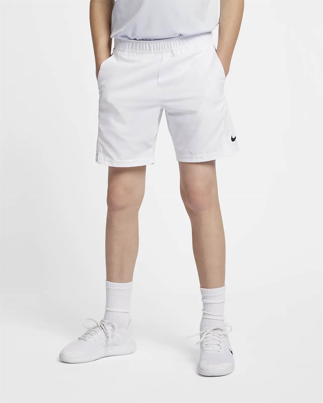 Nike Court Dry Erkek Çocuk Tenis Şortu | Beyaz | Merit Spor