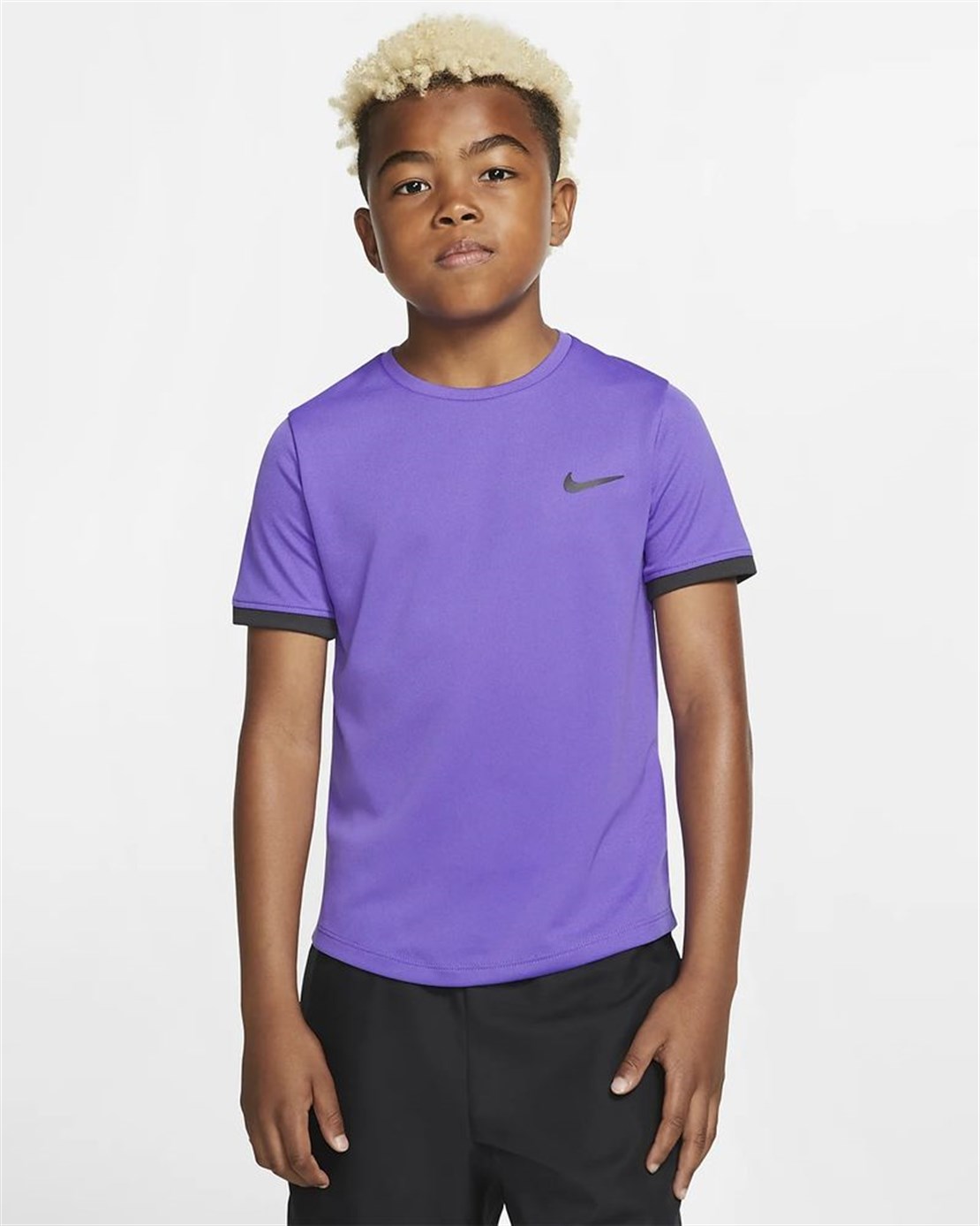 Nike Dry Erkek Çocuk Tenis Tişörtü | Mor