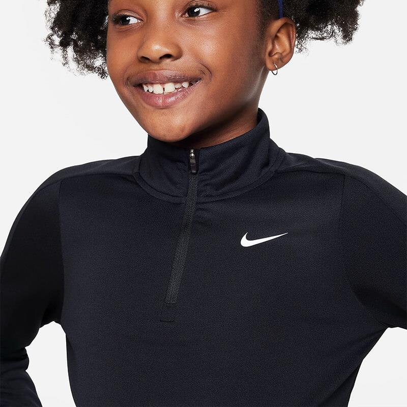 Nike Dri-FIT Uzun Kollu Yarım Fermuarlı Kız Çocuk Antrenman Üstü
