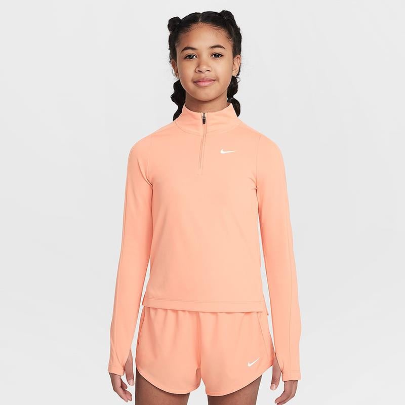 NikeNike Dri-FIT Uzun Kollu Yarım Fermuarlı Kız Çocuk Antrenman Üstü