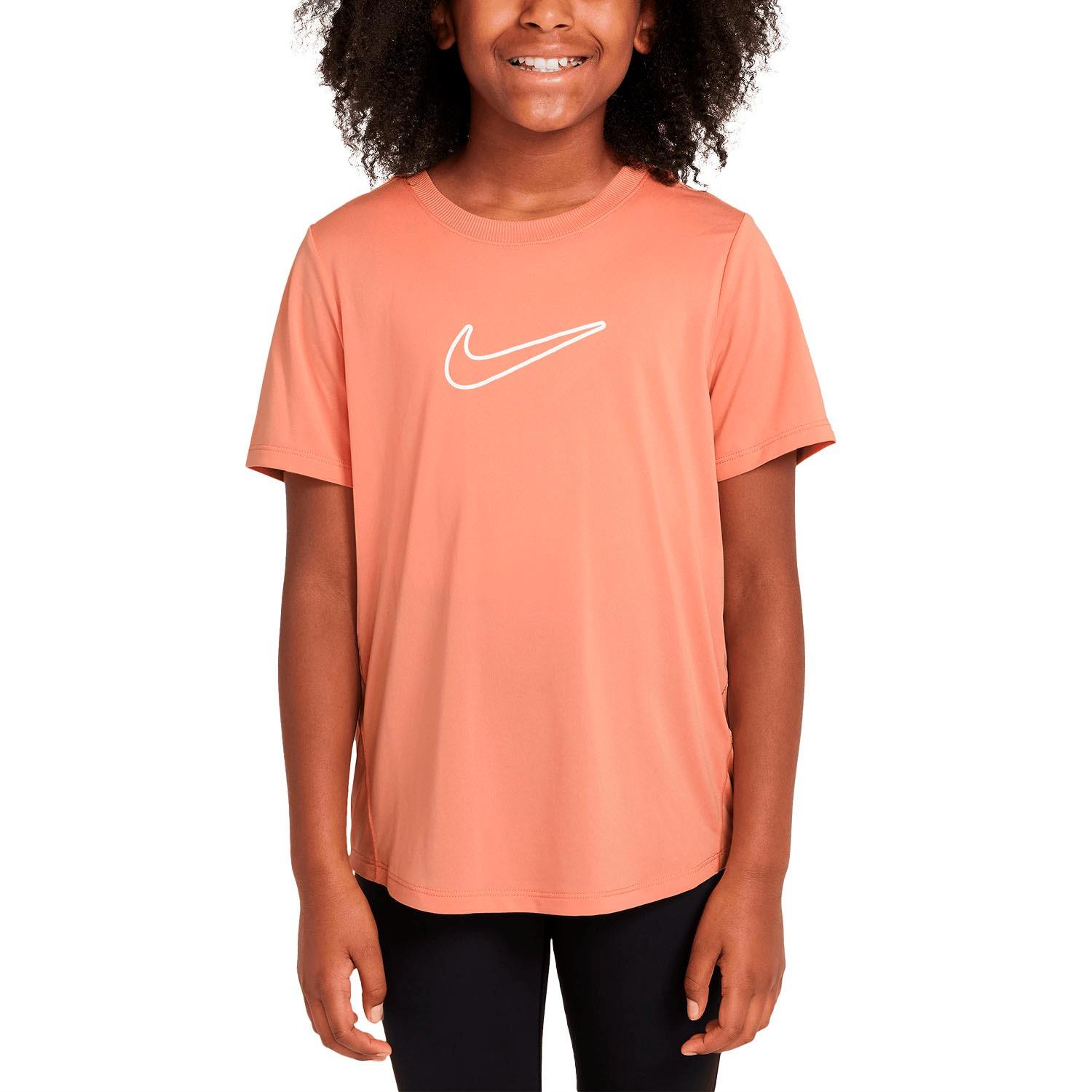 NikeNike One Fitted Dri-FIT Kısa Kollu Kız Çocuk Antrenman Üstü