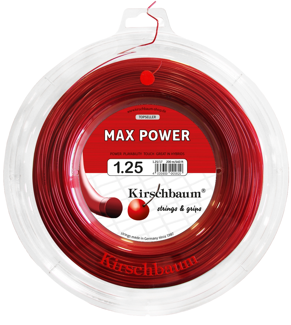 KirschbaumKirschbaum Max Power Kırmızı 1.25mm / 200m Rulo Kordaj