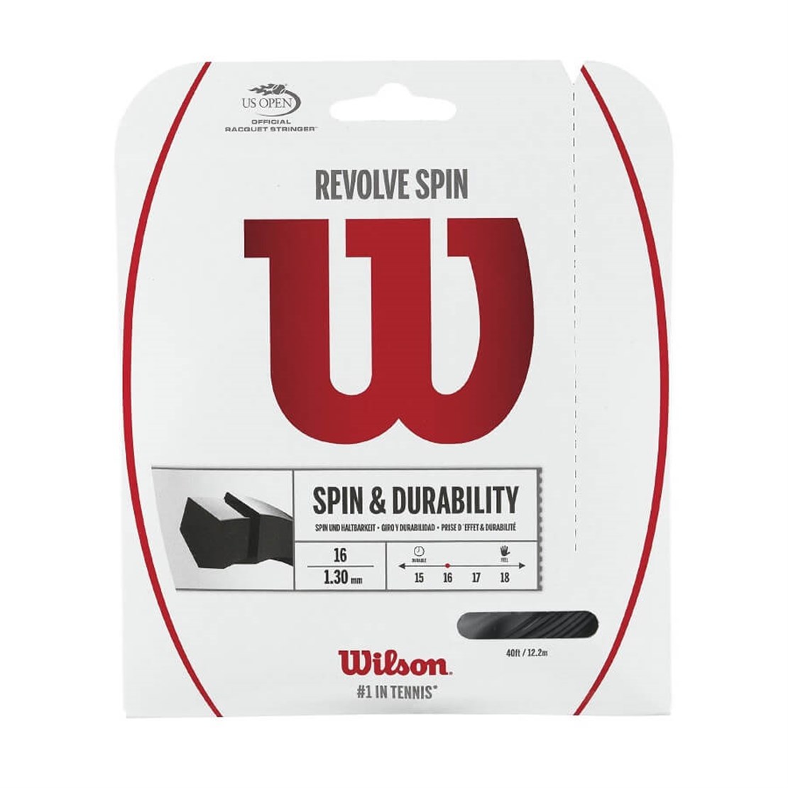 WilsonWilson Revolve Spin 1.25 Siyah Monofilament Kordaj