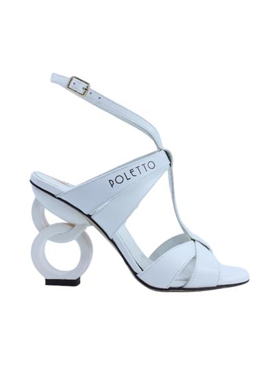 POLETTO  HAKİKİ DERİ BEYAZ Sandalet Topuklu 6564 178 V1