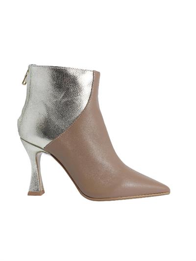 POLETTO  HAKİKİ DERİ BISKUVI-ALTIN Bot Topuklu 992 47