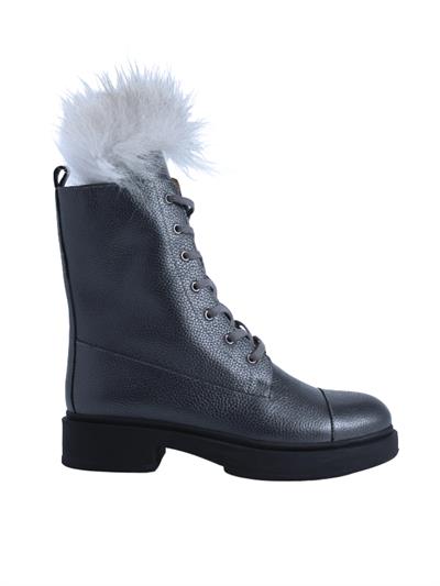 POLETTO  HAKİKİ DERİ GRI Bot Düz  6319 24