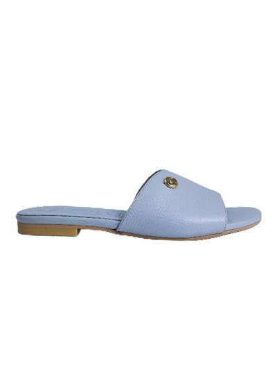 POLETTO  HAKİKİ DERİ GRI Terlık Düz 0197 345