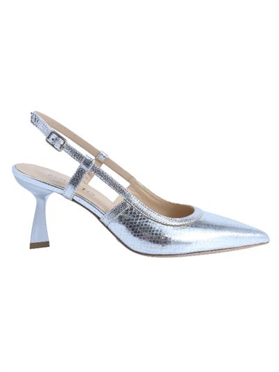 POLETTO  HAKİKİ DERİ GUMUS Ayakkabı Stiletto 9839 64