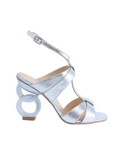 POLETTO  HAKİKİ DERİ GUMUS Sandalet Topuklu 6564 178