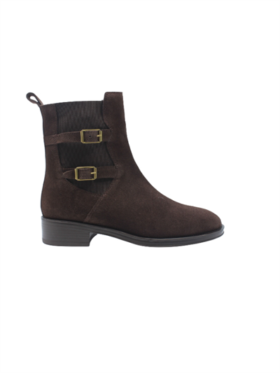 HAKİKİ DERİ KAHVE Bot Düz  111 01 S