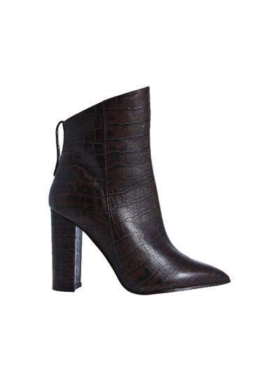 POLETTO  HAKİKİ DERİ KAHVE Bot Topuklu 1974 40 S