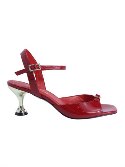 POLETTO  HAKİKİ DERİ KIRMIZI Sandalet Topuklu 4183 222