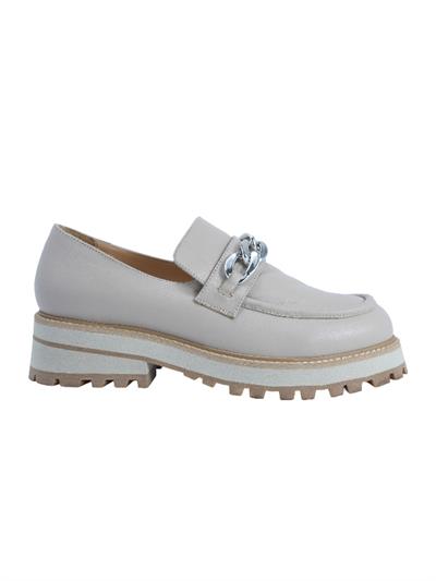 POLETTO  HAKİKİ DERİ KREM Loafer Düz 318 20 V1