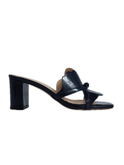 POLETTO  HAKİKİ DERİ LACIVERT-BEYAZ Terlık Topuklu 4183 208 V2