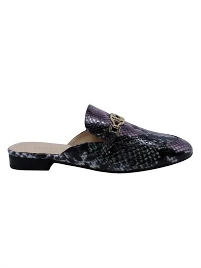 POLETTO  HAKİKİ DERİ LILA SIYAH Babet Terlik 69 11 V1