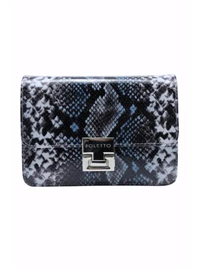 POLETTO  HAKİKİ DERİ MAVI SIYAH Çanta Omuz askılı CNT 802 V1