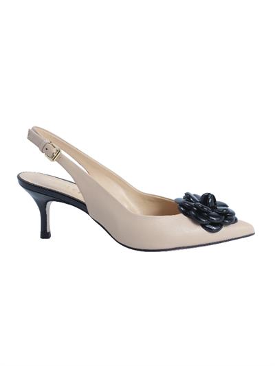 POLETTO  HAKİKİ DERİ NOHUT-SIYAH Ayakkabı Stiletto 9841 92 V1