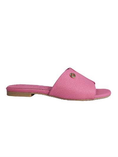 POLETTO  HAKİKİ DERİ PEMBE Terlık Düz 0197 345