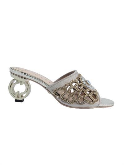 POLETTO  HAKİKİ DERİ PUDRA-ALTIN Terlık Gece/Abiye 1918 22