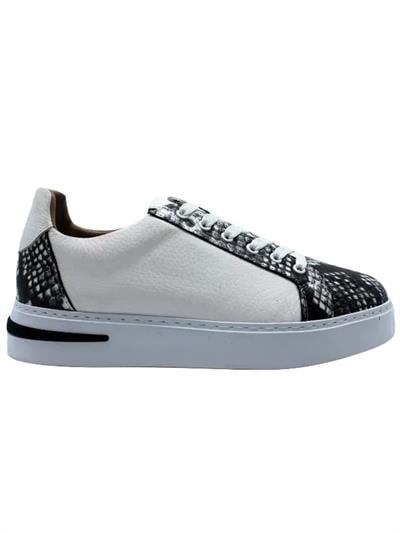 POLETTO  HAKİKİ DERİ SIYAH-BEYAZ Sneaker Düz 1280 01