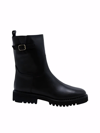 POLETTO  HAKİKİ DERİ SIYAH Bot Düz  5780 92 V3 S