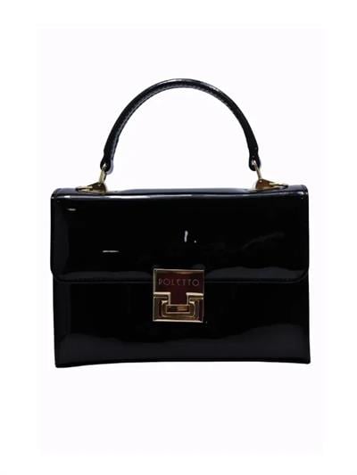 POLETTO  HAKİKİ DERİ SIYAH Çanta EL Tutmalı CNT 757 V5