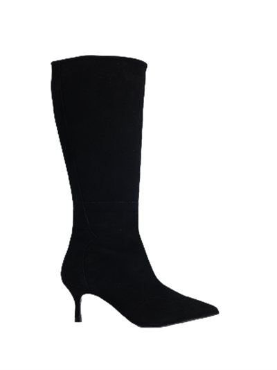 POLETTO  HAKİKİ DERİ SIYAH Çizme Topuklu 841 22