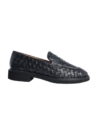 POLETTO  HAKİKİ DERİ SIYAH Loafer Düz 780 29