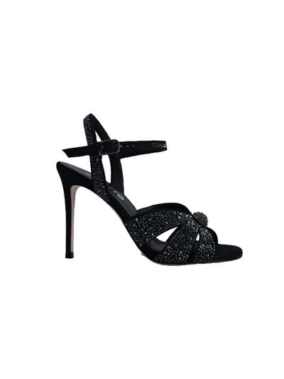 POLETTO  HAKİKİ DERİ SIYAH Sandalet Gece/Abiye 6564 249
