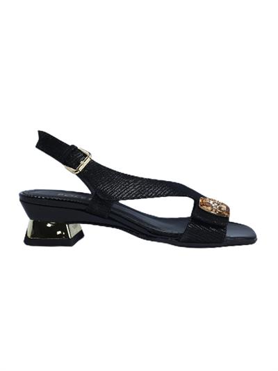 POLETTO  HAKİKİ DERİ SIYAH Sandalet Topuklu 544 16