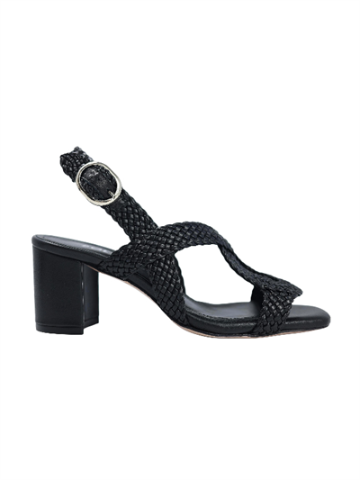 POLETTO  HAKİKİ DERİ SIYAH Sandalet Topuklu 5446 07