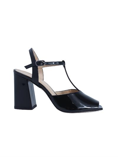 POLETTO  HAKİKİ DERİ SIYAH Sandalet Topuklu 380 32 V1