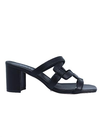 POLETTO  HAKİKİ DERİ SIYAH Terlık Topuklu 4183 200 V1