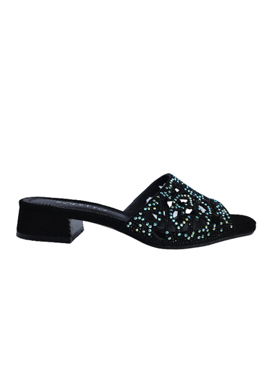 POLETTO  HAKİKİ DERİ SIYAH Terlık Topuklu 4652 160