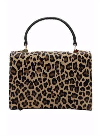 POLETTO  HAKİKİ DERİ TAY LEOPAR-KAHVE Çanta EL Tutmalı CNT 757 V4 TAY