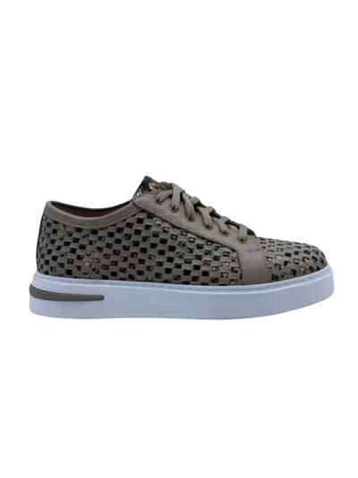 POLETTO  HAKİKİ DERİ VIZON-KAHVE SIYAH Sneaker Düz 1280 05