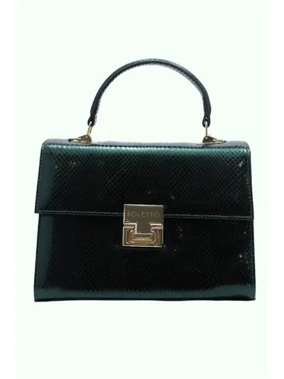 POLETTO  HAKİKİ DERİ YESIL Çanta EL Tutmalı CNT 776 V3