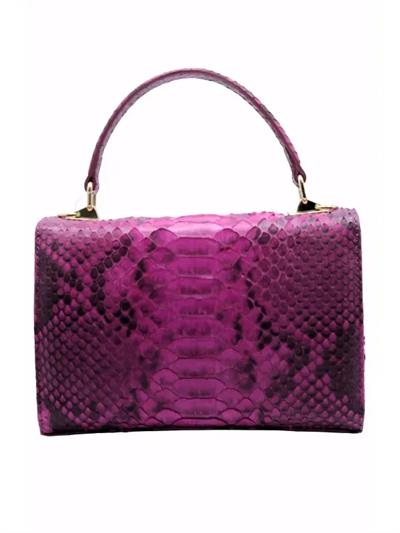 POLETTO  HAKİKİ YILAN DERİ FUSYA Çanta EL Tutmalı CNT 757 V3 YLN