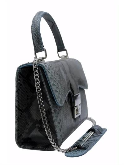 POLETTO  HAKİKİ YILAN/HAKİKİ DERİ BUZ MAVI-MAVI Çanta EL Tutmalı CNT 819 YLN