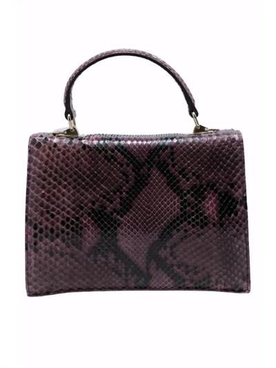 POLETTO  HAKİKİ YILAN/HAKİKİ DERİ MURDUM-MOR Çanta EL Tutmalı CNT 814 V2 YLN