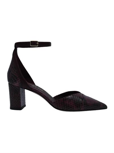 POLETTO  HAKİKİ YILAN/HAKİKİ DERİ MURDUM-BORDO Ayakkabı Stiletto 9841 114 V1 YLN