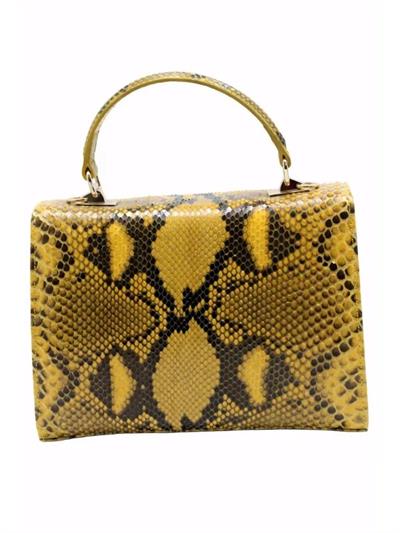 POLETTO  HAKİKİ YILAN/HAKİKİ DERİ SARI Çanta EL Tutmalı CNT 814 V2 YLN