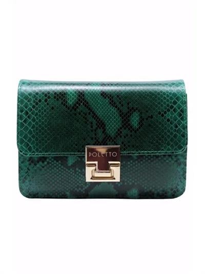 POLETTO  HAKİKİ YILAN/HAKİKİ DERİ YESIL Çanta Omuz askılı CNT 802 V2 YLN