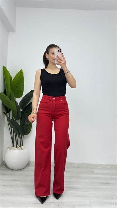 6138 Straight jean Kırmızı