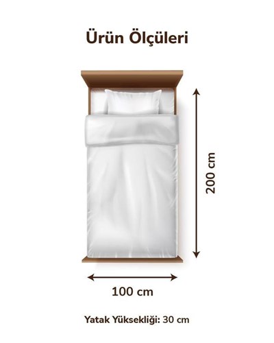 %100 Pamuklu Penye Lastikli Çarşaf Tek Kişilik / Gri