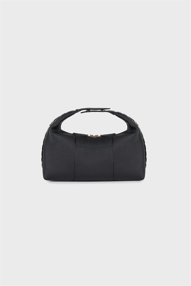 Midi Croissant Black Bag
